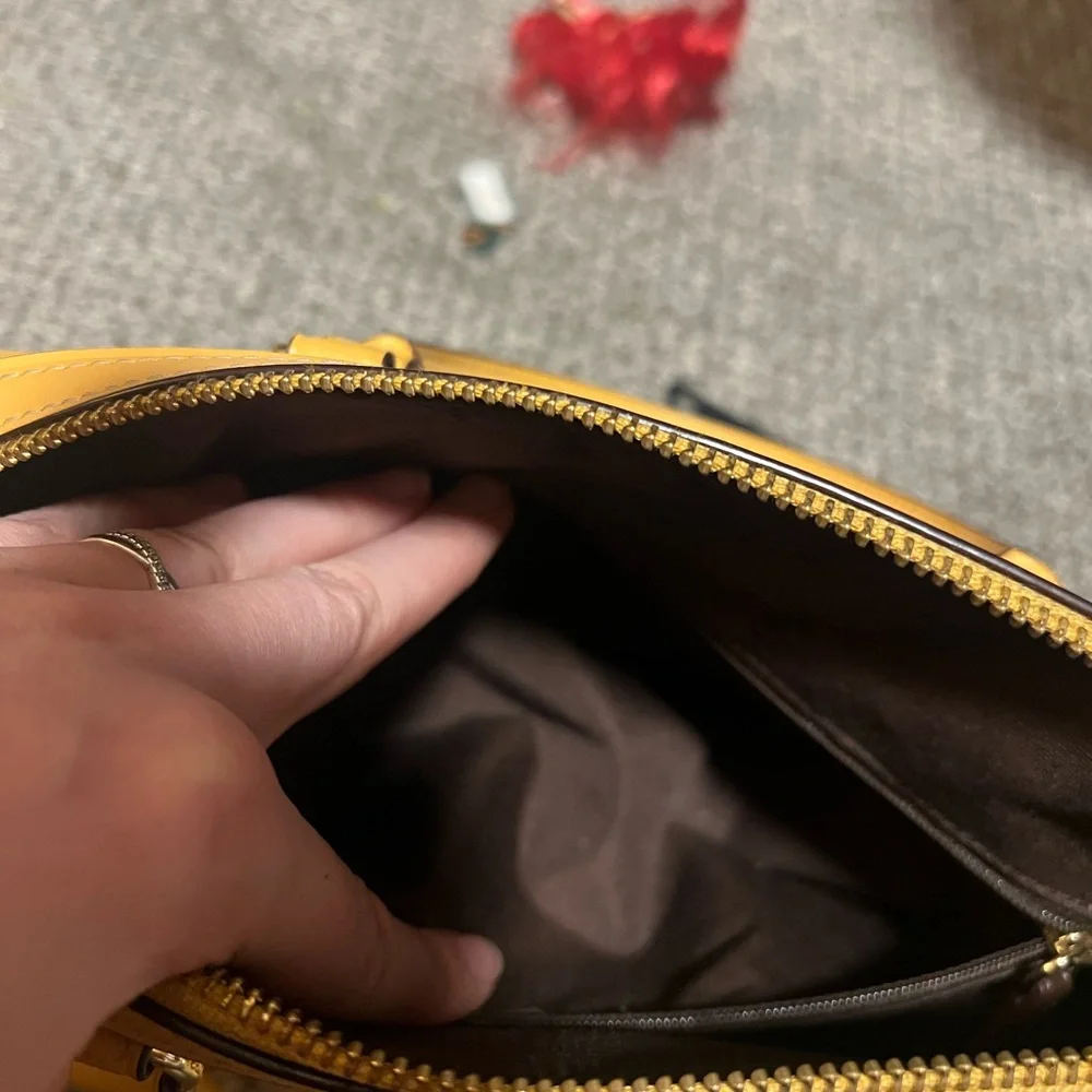 Coach Rowan Satchel Bag Yellow - Picture 4 of 6
